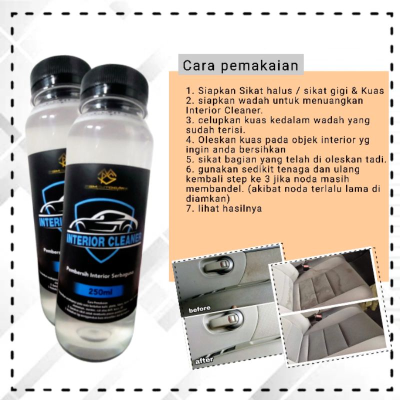 INTERIOR CLEANER 250ML, pembersih interior dalam mobil penghilang noda plafon jok