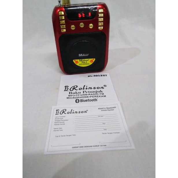 Speaker Pinggang MP3 + Radio + Mic Rolinson RL- 4012