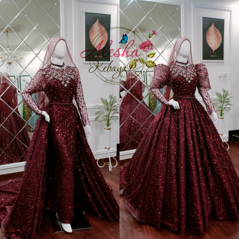 Gaun pengantin crinoline 3in1 squeen/wedding dress