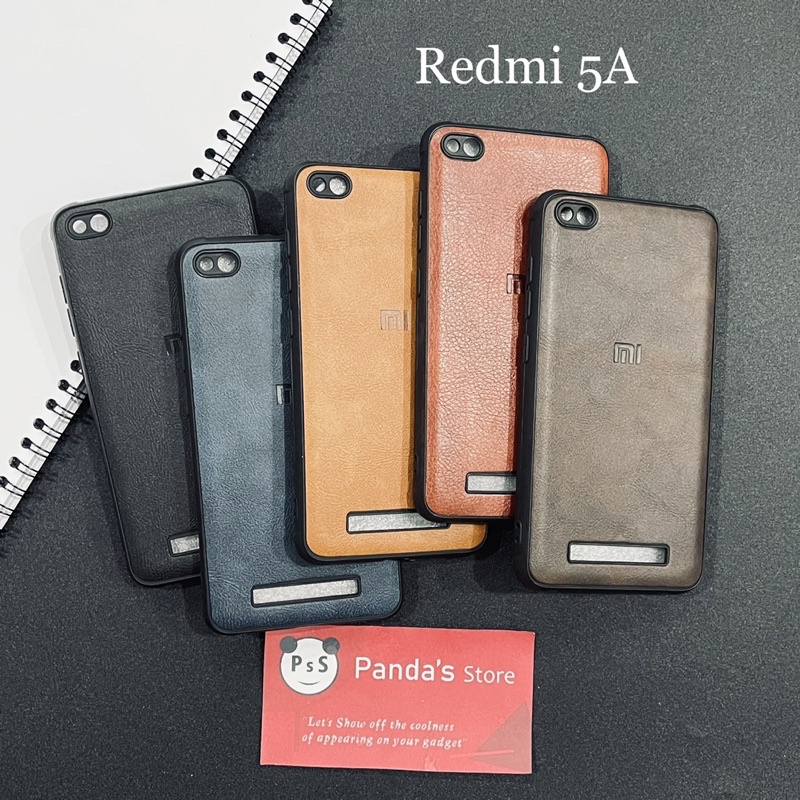 Leather Case Redmi 5A Softcase Kulit Elegan Casing Slim Fit