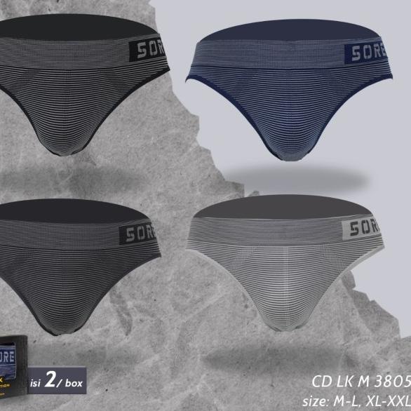 Isi 2pcs - Sorex Sport Cd Seamless Edition Men Anti Nyeplak CD 3805 - XL-XXL