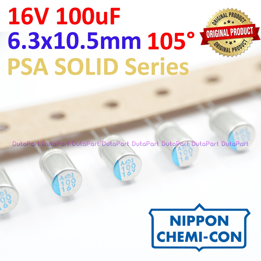16V 100uF ORIGINAL NIPPON PSA Series Kapasitor Capasitor Elko Elco