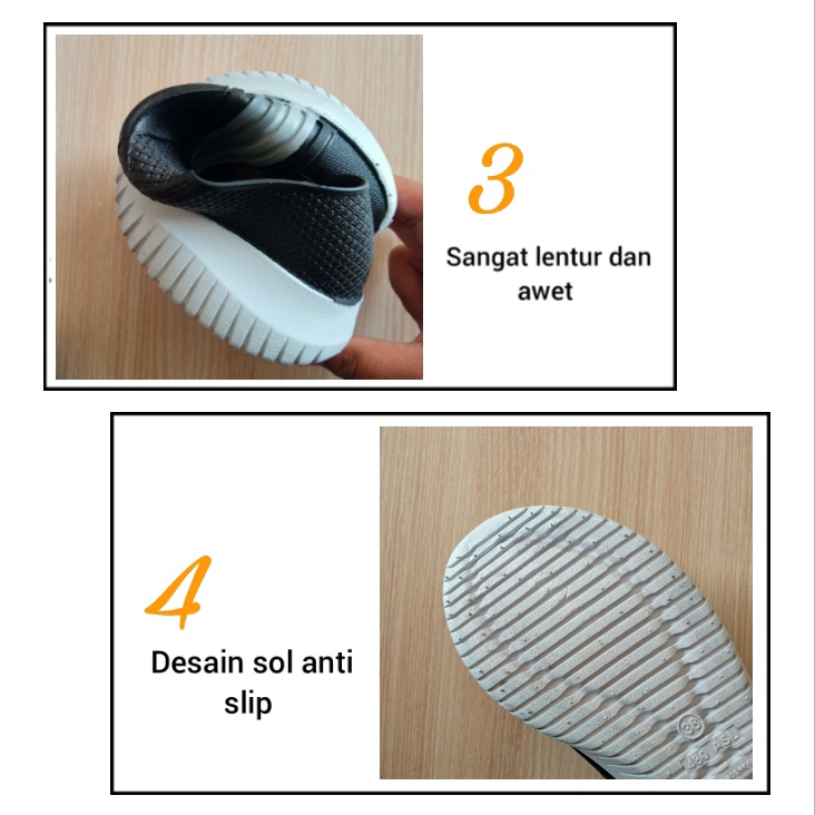 sogo ATT SWL 482 Sepatu Karet Wanita Santai Slip On Anti Air Lentur Nyaman Kuat Ringan