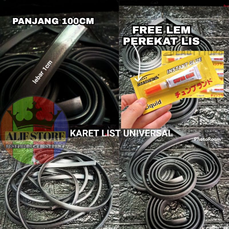 Lis karet 100CM ( 1 meter ) untuk helm dll kyt ink nhk gix bogo cargloss half face universal talang