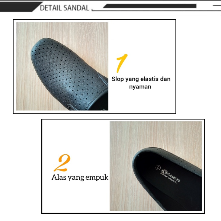 gof ATT SAF 1115 Slip on Sepatu Formal Tanpa Tali Bahan Karet Nyaman Dan Ringan