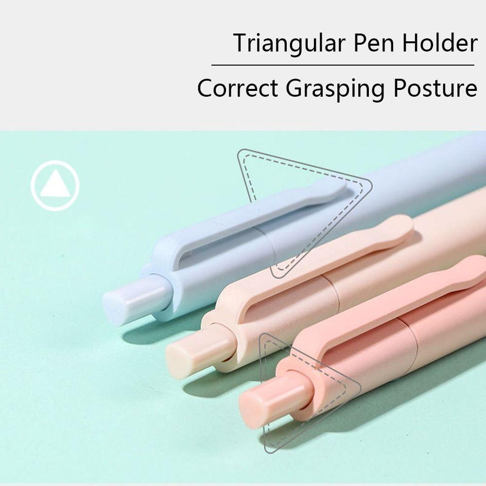 R-flower 5PCS/Set Press Pena Netral Kualitas Tinggi Perlengkapan Kantor Sekolah Alat Tulis 0.5mm Gel Pen