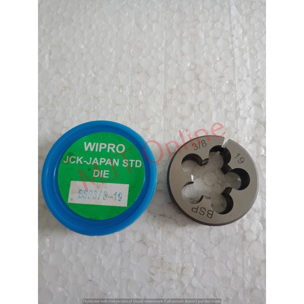 Mata Snai Senai Pipa / Round Dies 3/8 x 19 BSP WIPRO