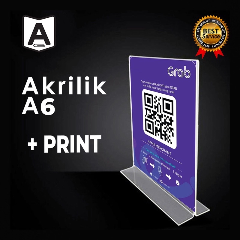 

Tent Card A6 Akrilik Display Tempat Brosur Berdiri - Akrylic Kasir