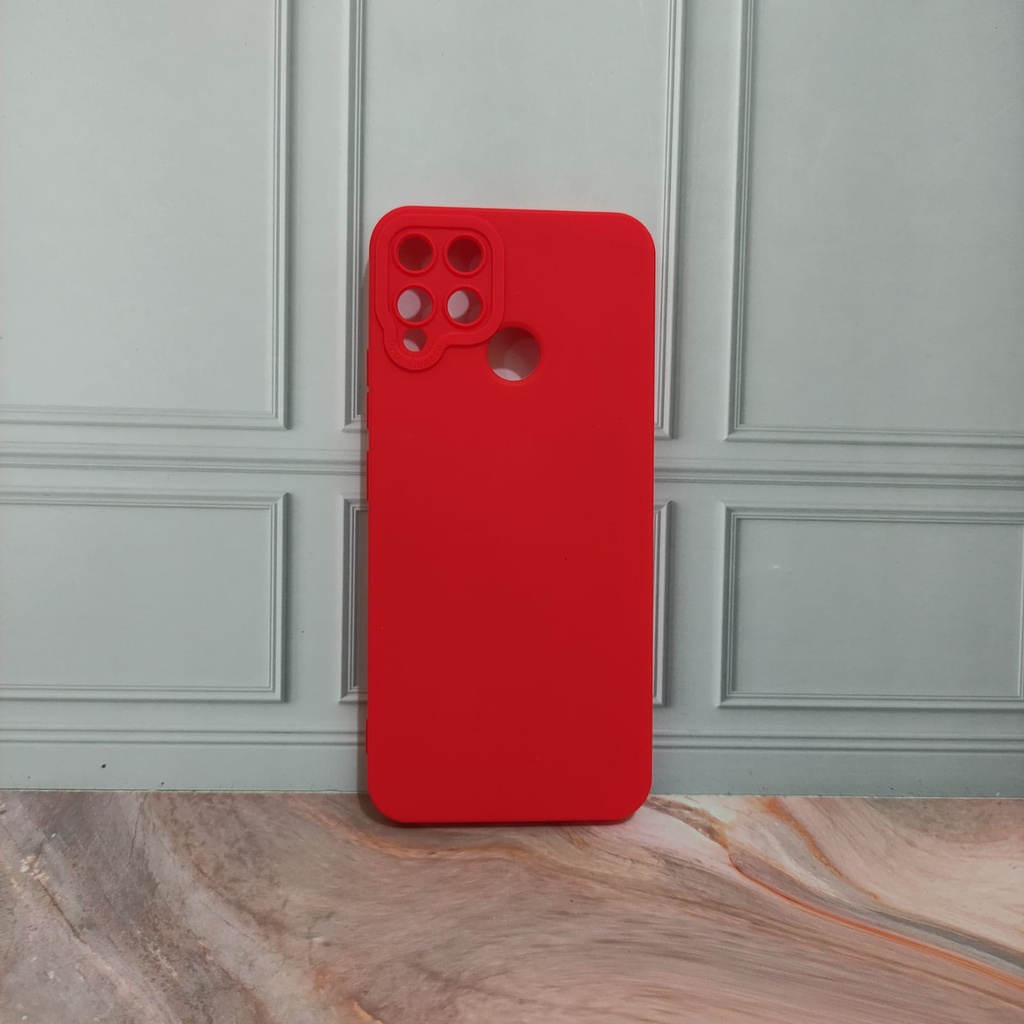 SoftCase ProCamera Silicon Matte Case Realme Narzo 50i Prime Realme Narzo 50 2022 Full Cover White_Cell