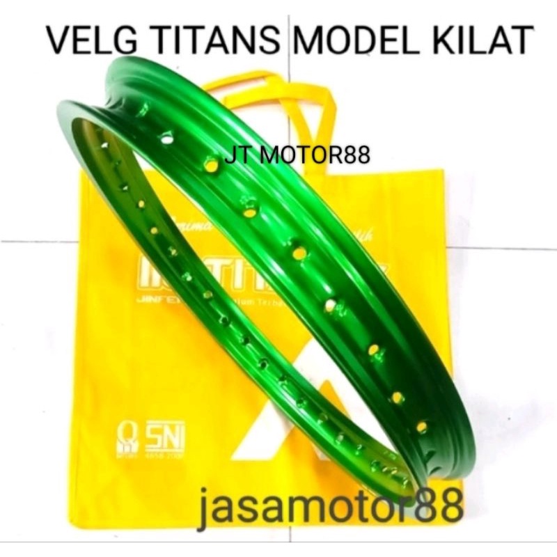 VELG LINGKAR TITANS ALLOY MODEL KILAT 160 18 WARNA HIJAU harga satuan