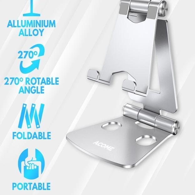 PHONE HOLDER ACOME AH01 TABLET iPad iPhone ANDROID - Silver