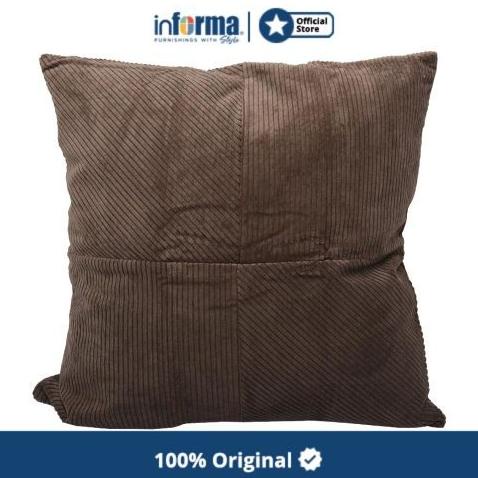 Informa - Informa 55x55 Cm Sarung Bantal Sofa Cdr - Cokelat Tua