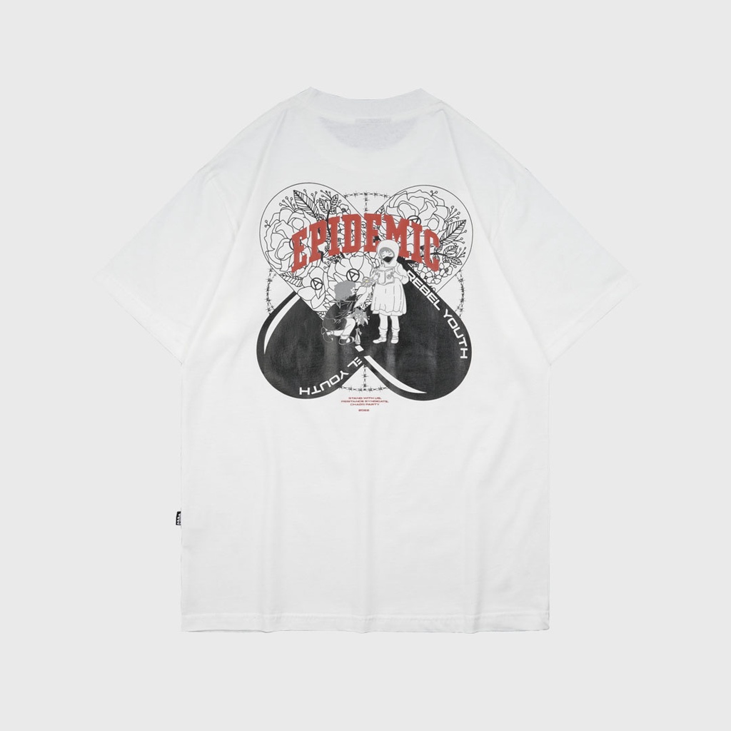 HOT Epidemic T-Shirt American Cotton 20s Loveless White Original Kaos