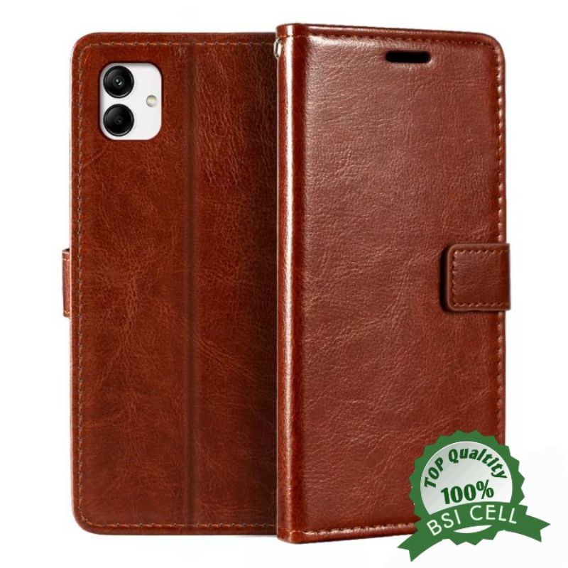 Samsung A04 A04e LEATHER CASE SARUNG HP DOMPET KULIT FLIP COVER CASE