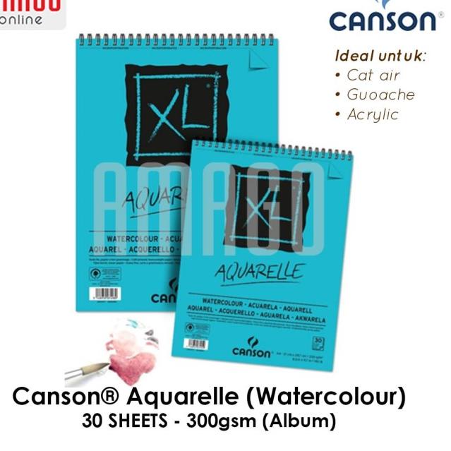 

CANSON XL - AQUARELLE - 30 SHEETS - A4 - 300G (ALBUM) - 400039170