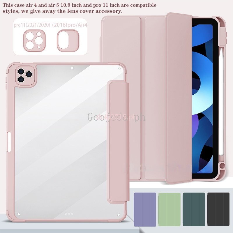 Case Tablet 10th Gen 10.9 Air 5 2022 iPad Pro 11 12.9 M2 Dengan Holder Pensil A2757 / A2777