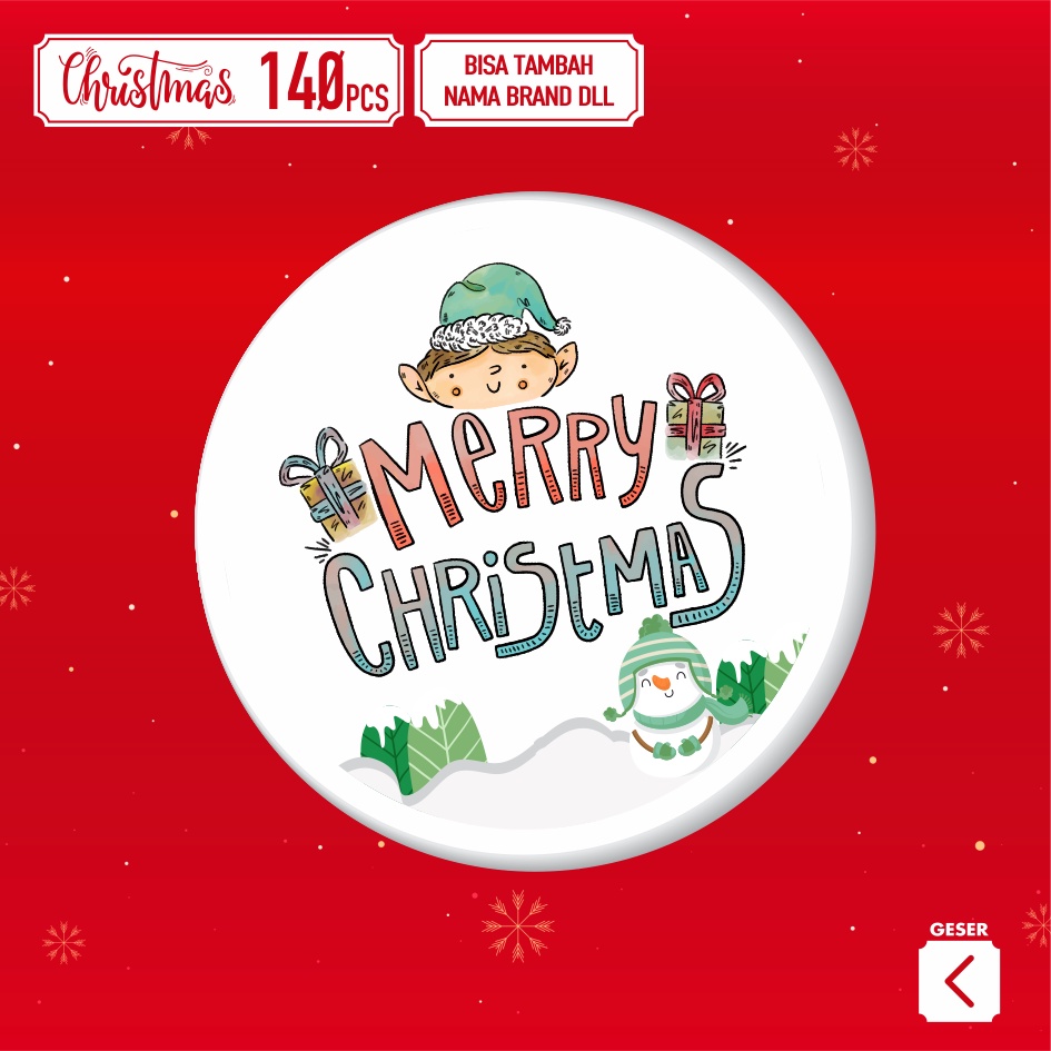 

stiker toples kue kering tema Natal / christmas (isi 140 stiker) design keren lucu2 part3