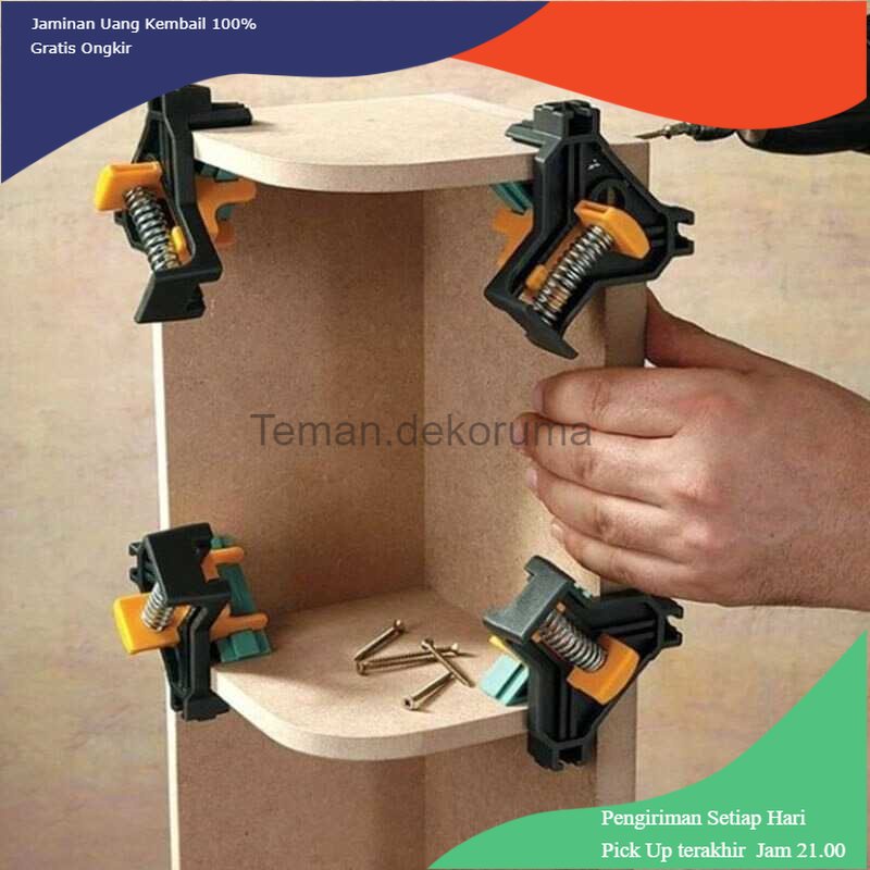 TD-PR2 VAHIGCY Corner Clamp Clip Penjepit Sudut Kayu 90 Derajat 4PCS - AT8809