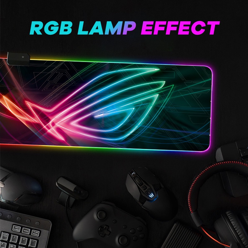 RGB Mouse Pad Colorful LED Lighting Laptop Cooling Pad gaming mouse pad extended(300*800*4mm)