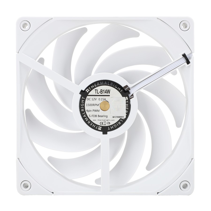 Fan THERMALRIGHT TL-B14W WHITE PWM | 140mm High Static Pressure Fan