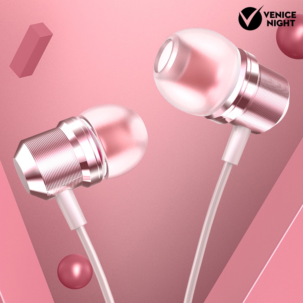 (VNEP) (Berkabel) ic 3.5mm In-ear Heavy Bass Stereo Sport Earphone dengan Mikrofon