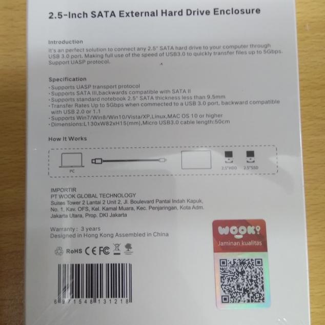 Vivan External Hard Drive Enclosure 2.5 inch Sata Vivan VSHD1