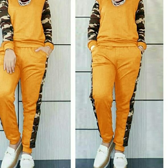 stelan training loreng/baju senam muslim/baju olahraga muslim/vr - M - L, MAROON