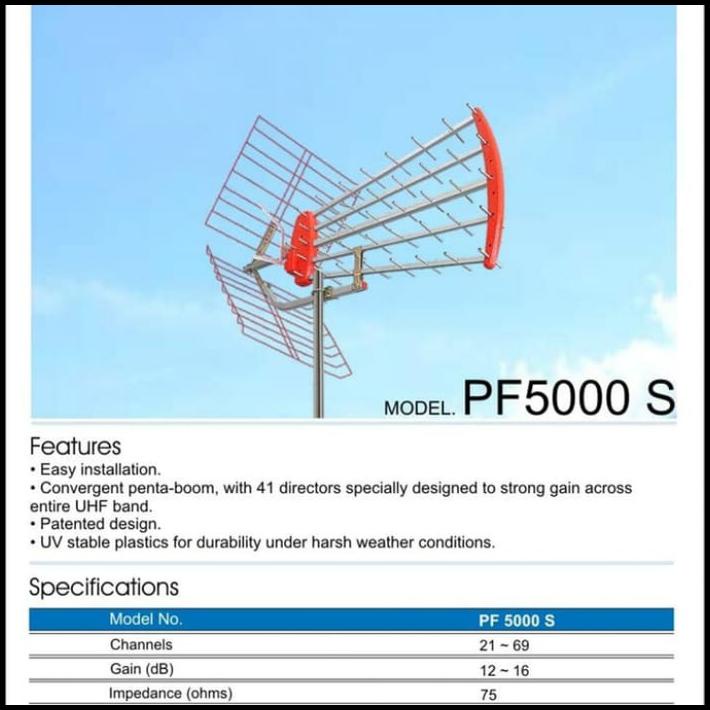 Antena Tv Digital Outdoor Pf 5000 / Antena Pf Goceng / Pf Goceng