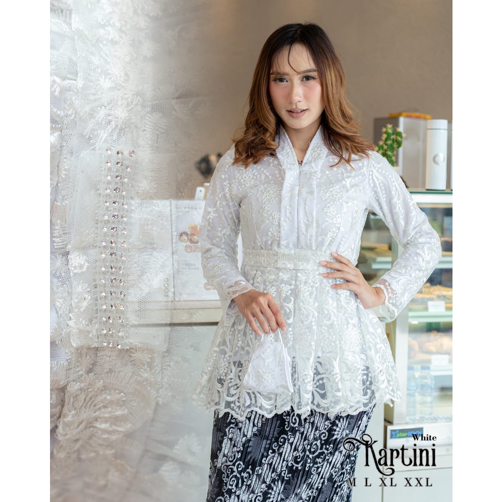 Kebaya tunik blouse kartini Kebaya modern Kebaya brukat busui lamaran wisuda dan pernikahan Size M L XL XXL