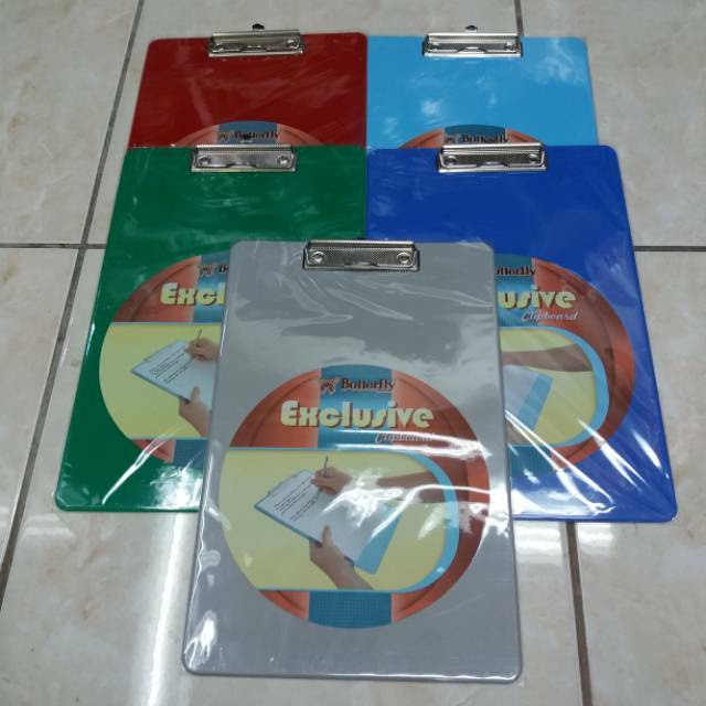 

Papan Ujian Plastik Butterfly / Papan Menulis Plastik Folio / Clipboard Butterfly
