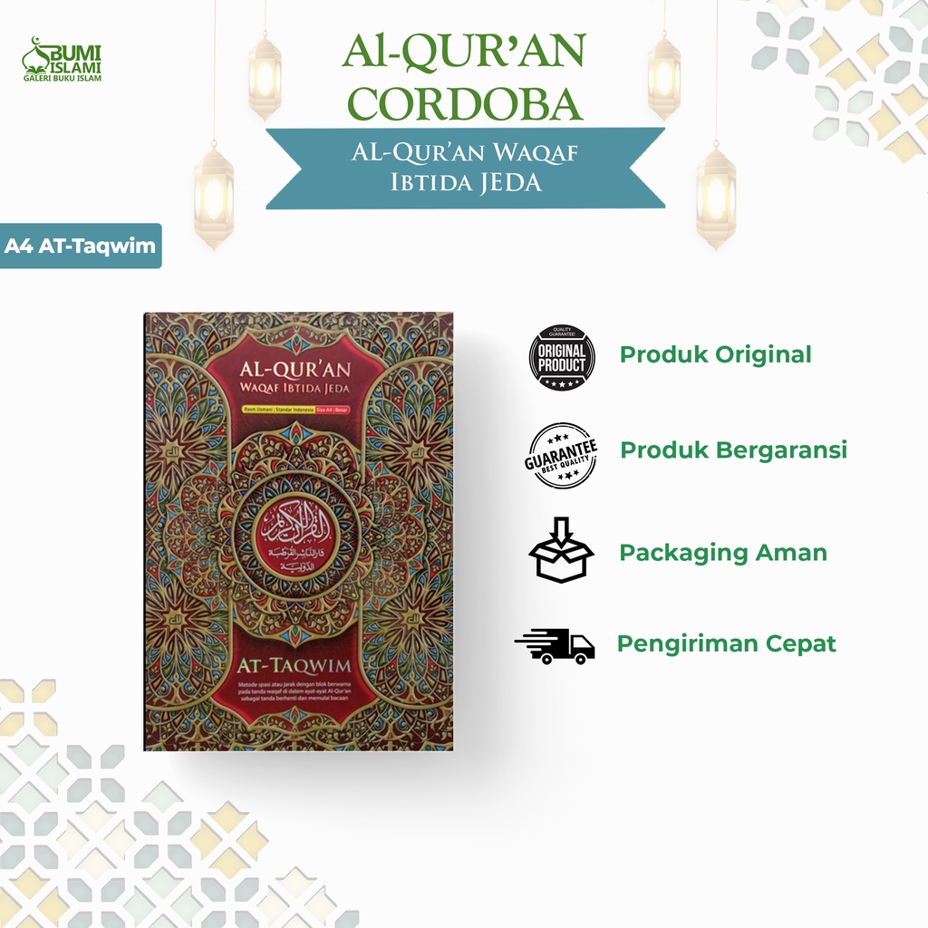 Jual Alquran Cordoba At Taqwim Waqof Ibtida Jeda A4 - Bumi Islami ...