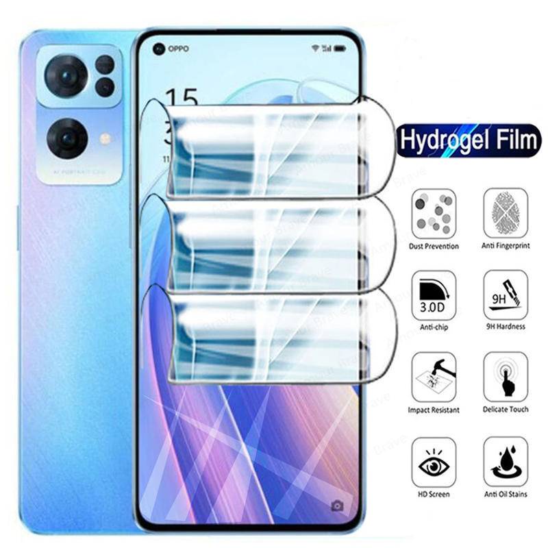 1-3 Pcs Pelindung Layar Hydrogel Untuk Oppo Reno 7 8 6 6Z 5 Pro Plus Lite 4G 5G