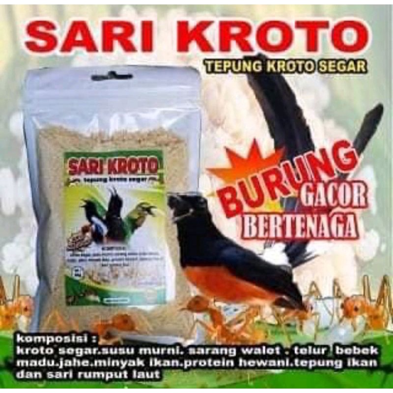 SARI KROTO BURUNG BERKICAU/MAKANAN BURUNG