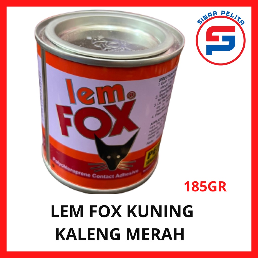 

LEM FOX KUNING KALENG MERAH 185GR/ LEM FOX / LEM KUNING / LEM KAYU/ LEM FOX PINRANG/