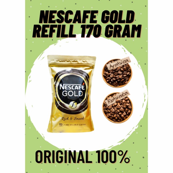 

NESCAFE GOLD 170 GRAM REFILL CUCI GUDANG
