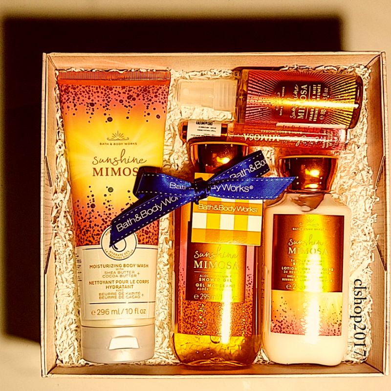 BBW SUNSHINE MIMOSA GIFT SET PAKET BATH &amp; BODY WORKS