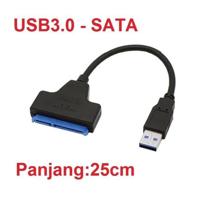 Adapter Converter Hard Disk SATA to USB3.0/2.0 untuk HDD 2.5Inch SSD Converter USB to SATA(22pin)