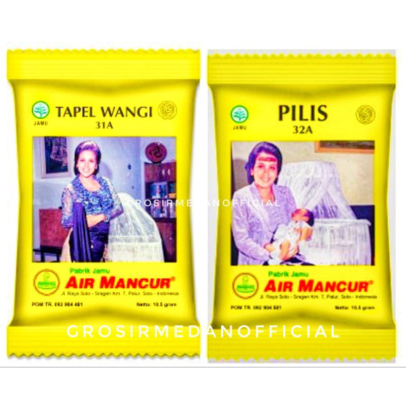 TAPEL DAN PILIS AIR MANCUR per SACHET - UNTUK WANITA HABIS MELAHIRKAN BERSALIN - MEREDAKAN SAKIT KEPALA MATA BERKUNANG MENGENCANGKAN PERUT CEGAH MASUK ANGIN