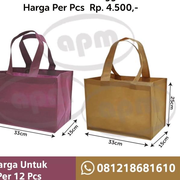 

Tas Spunbond Jahit Kue Brownies Ukuran 33x15x25cm - Maroon
