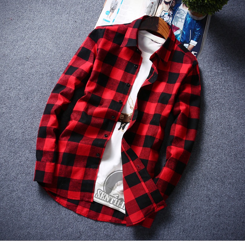 Kemeja Flanel Impor Pria Distro Flannel Lengan Panjang Pria,Kemeja Kotak Kotak Pria Lengan Panjang-FPS18