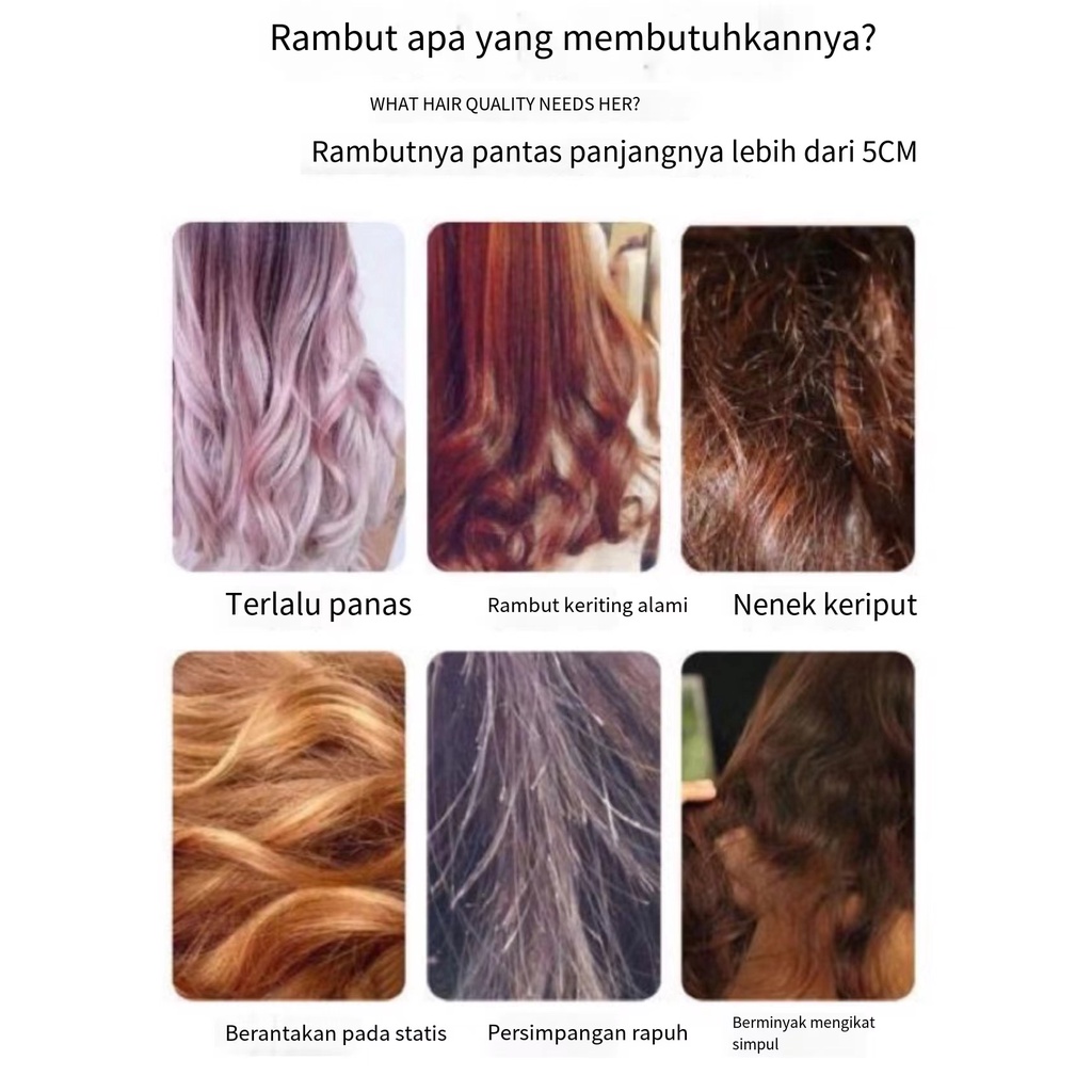 Catokan HQT 908 Sisir Catok Rambut Curly Pelurus Rambut Aksesories Perawatan Alat Kecantikan Rambut Model Portable Mudah Untuk dibawa