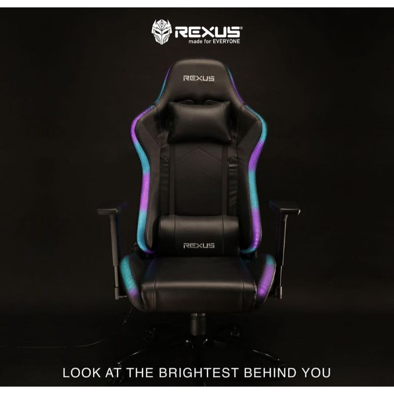 KURSI GAMING REXUS RGB RGC103 BLACK RGB