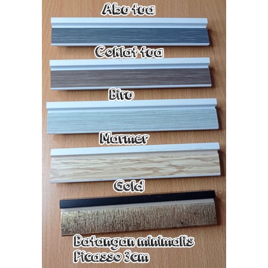 Batangan pigura minimalis new motif type A 381//PIGURA LONJORAN//HARGA ECER//1 meter