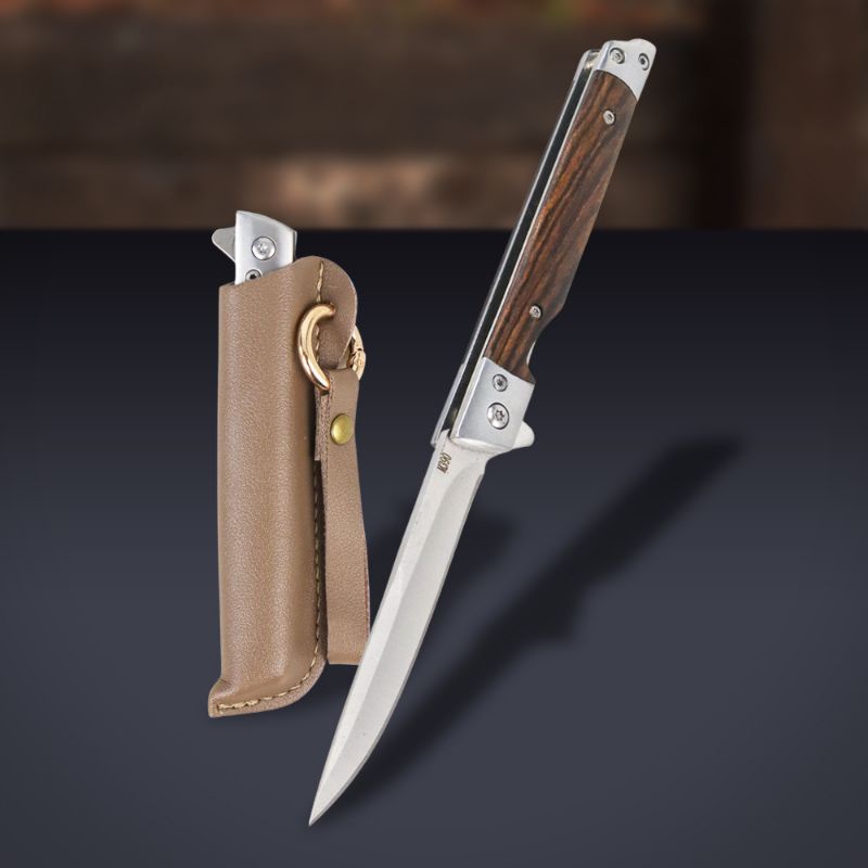 DMS Pisau Lipat Outdoor Portable Knife Survival Tool Damascus Pattern
