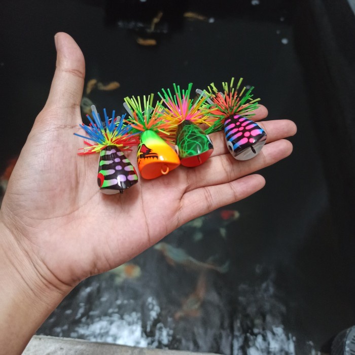 Umpan Pancing Lure Jump Frog Jaws 3,5Cm Umpan Gabus Toman Casting Sama Dengan Boytep