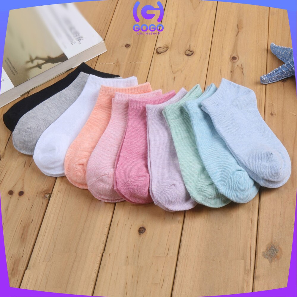 GOGO-P52 Kaos Kaki Pendek Dewasa Motif Polos / Short Socks Kaos Kaki Semata Kaki / Kaos Kaki Ankle