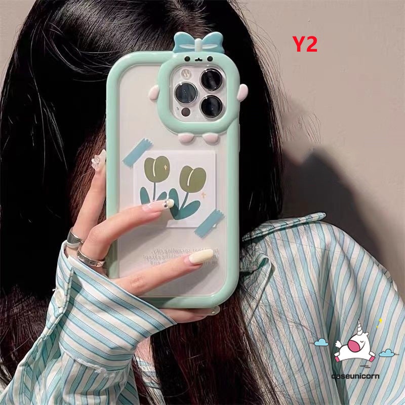 Soft Case Tpu Motif Bunga Tulip 3D Untuk iPhone 7Plus 11 13 12 14 Pro Max X XR XS Max 8 7 6s 6 14 Plus SE 2020