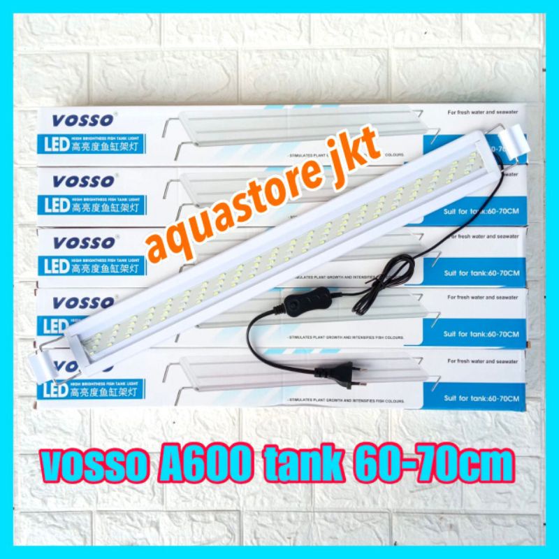 LAMPU AQUARIUM GANTUNG VOSSO A600 60CM LED 4 BARIS LAMPU ATAS LAMPU AQUARIUM LED AQUASCAPE