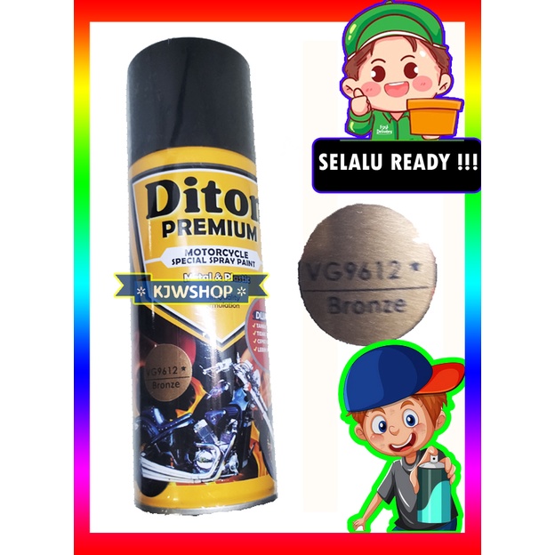 Diton Premium VG 9612 Bronze Gold Emas Metalik Metalic Gold 9612 Cat Semprot Diton Premium Gold 9612
