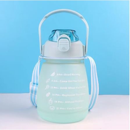 Botol Minum 1300ml Korea Viral Botol Gemoy Free Sticker &amp; Tali